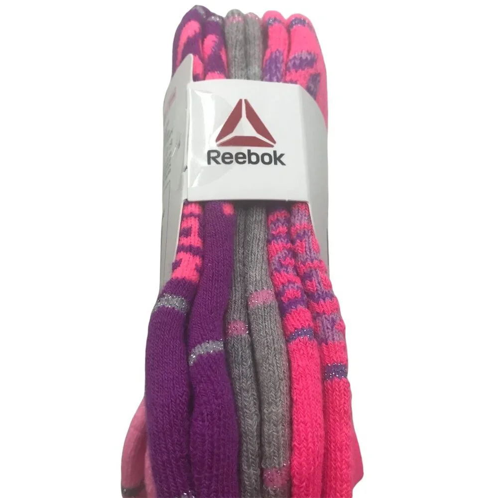 6 Pack Reebok Girl's Low Cut Socks Assorted Colors Size Med Shoe 8.5-2 New